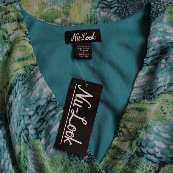 NWT Faux Wrap Printed Maxi Dress Size LG - Picture 7 of 8